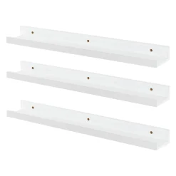 57cm Floating Picture Ledge Wall Shelves - Pack of Three