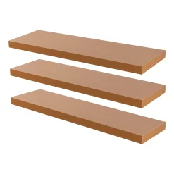 80cm Modern Floating Wall Shelves - Pack of Three