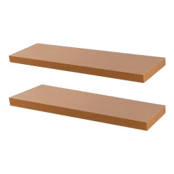 80cm Modern Floating Wall Shelves - Pack of Two