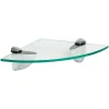 Floating Glass Corner Shelf - 20cm