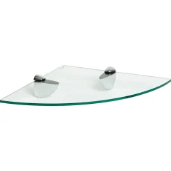 Floating Glass Corner Shelf - 30cm