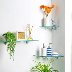 Floating Glass Wall Shelf - 40cm