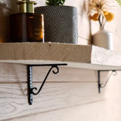 105mm Notched Scroll Iron Shelf Bracket