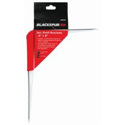 White 150mm x 200mm Metal Shelf Brackets - Pack of 2